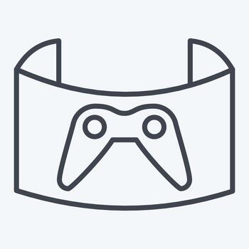 Icon Vr Game. related to Metaverse symbol. line style. design editable vector
