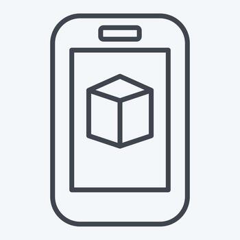 Icon Meta Cube. related to Metaverse symbol. line style. design editable vector
