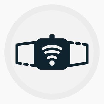 Wearable Device Icon in glyph style. Perfect for apps, websites, UI UX, presentations, or infographics. Editable illustration file with clean design and modern design. vector