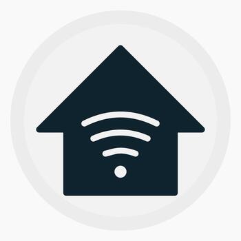 Smart Home Hub Icon in glyph style. Perfect for apps, websites, UI UX, presentations, or infographics. Editable illustration file with clean design and modern design. vector