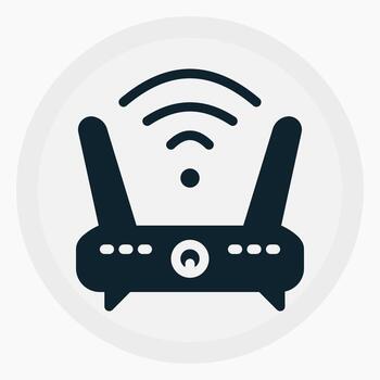 IoT Gateway Icon in glyph style. Perfect for apps, websites, UI UX, presentations, or infographics. Editable illustration file with clean design and modern design. vector
