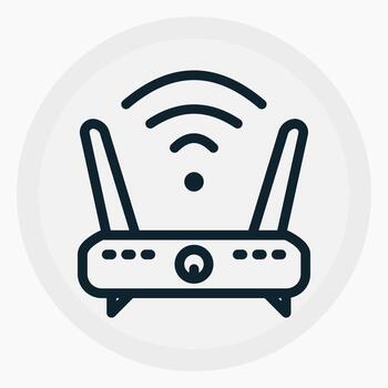 IoT Gateway Icon in line style. Perfect for apps, websites, UI UX, presentations, or infographics. Editable illustration file with clean design and modern design. vector