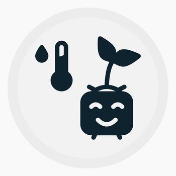 Smart Agriculture Icon in glyph style. Perfect for apps, websites, UI UX, presentations, or infographics. Editable illustration file with clean design and modern design. vector