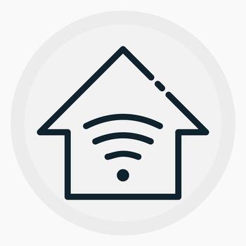 Smart Home Hub Icon in line style. Perfect for apps, websites, UI UX, presentations, or infographics. Editable illustration file with clean design and modern design. vector