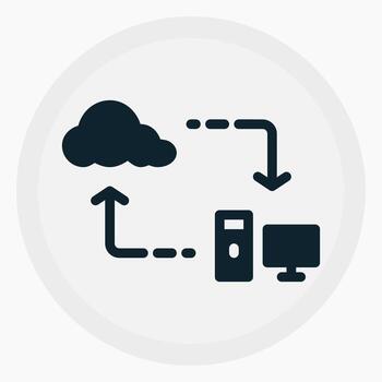 IoT Cloud Server Icon in glyph style. Perfect for apps, websites, UI UX, presentations, or infographics. Editable illustration file with clean design and modern design. vector