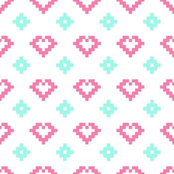 Retro pixel heart style 80s-90s. Minimalist pattern geometric design perfect for 80s themed projects, pop art visuals, vaporwave aesthetics, wallpapers, posters, and editorial design. vector