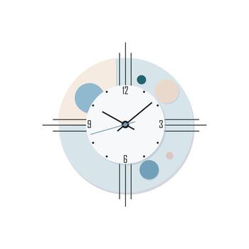 Elegant analog wall clock with a smooth round frame and clear clock face showing hours minutes and seconds designed as a modern and classical timepiece for home office or schedule concept illustration vector