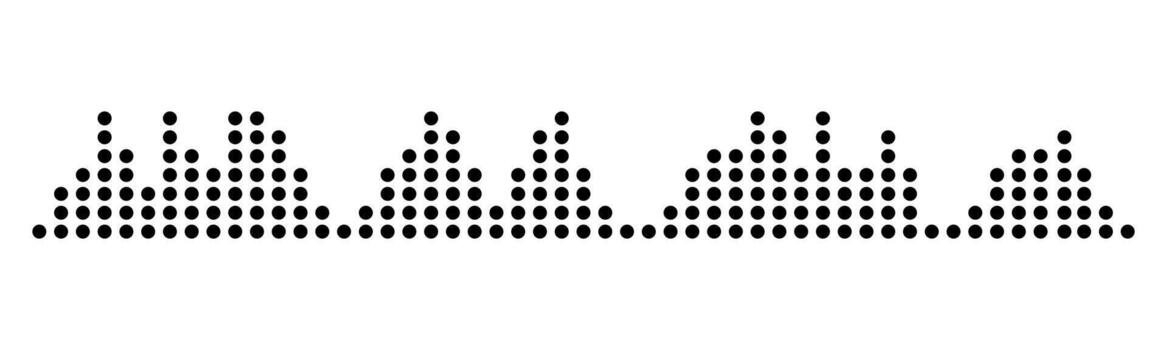 Sound radio wave simple icon, voice message podcast audio recording. Music waveform pulse, equalizer rhythm symbol. Record level vibration. vector