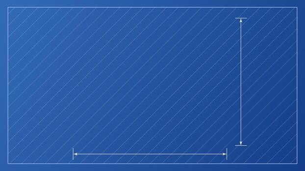 Blueprint background with graph grid and lines on blue paper. This blueprint bg is used for architecture projects, project plans, and technical chart layouts. vector