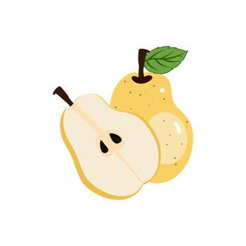 Pear isolated on white background. vector