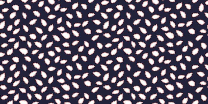 sin costura modelo con resumen orgánico hoja formas en blanco con suave rosado contornos en un oscuro Armada antecedentes. llanura único impresión para textiles, fondos de pantalla, embalaje, envase papel, marca vector