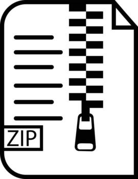 archivo compresor icono. comprimir documento signo. comprimir archivo Talla símbolo. plano estilo. vector
