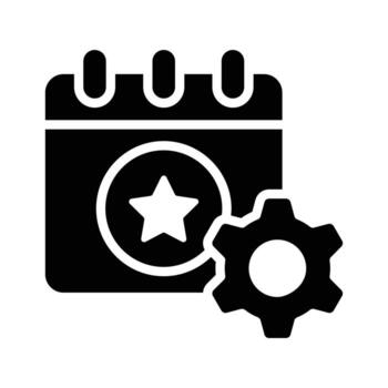 Get a glimpse of this solid event management icon vector