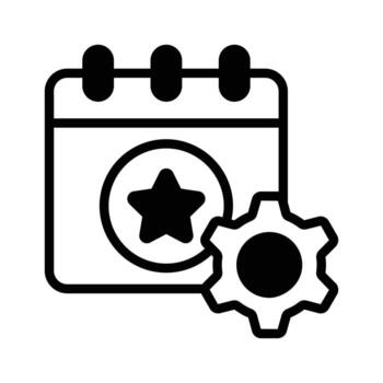 Get a glimpse of this solid event management icon. vector