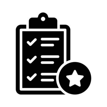 Visually appealing glyph icon of event checklist vector