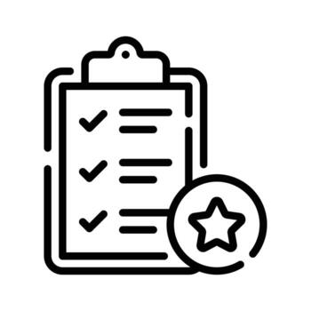 Visually appealing linear icon of event checklist vector
