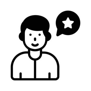 un glifo icono demostración revisión clasificación para evento. vector