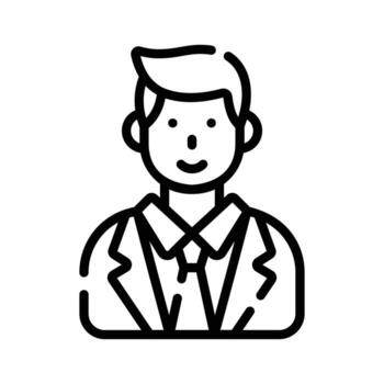 un lineal estilo icono demostración profesional evento gerente vector