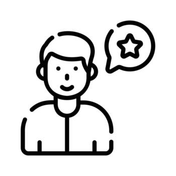 un lineal icono demostración revisión clasificación para evento vector