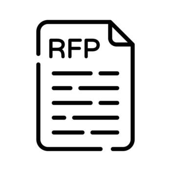 A linear style icon showing ref event proposal vector