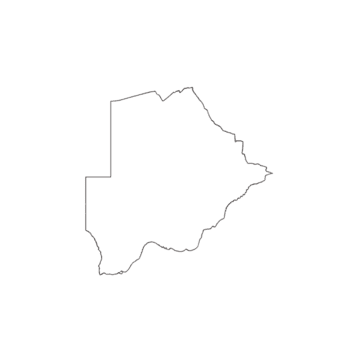 arte di schema carta geografica di Botswana mostrando suo frontiere e forma, isolato su trasparente sfondo png