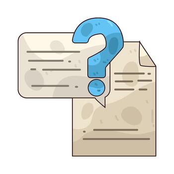 note paper with question mark vector