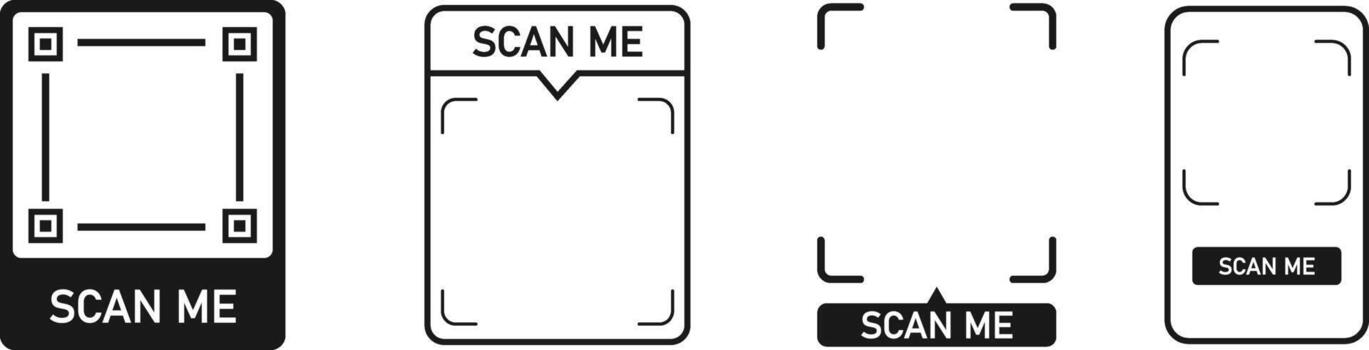 Scan me QR code blank frame - Designs for Marketing and UI vector