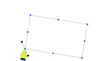 form redigering med penna verktyg 2d tecknad serie objekt animation. rektangulär avgränsning låda justering. teckning programvara. justeras ankare poäng, roterande animerad platt 4k isolerat på vit video