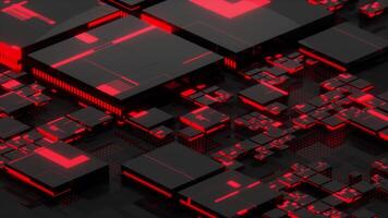 glühend Schaltkreis futuristisch Technik Gitter Schleife video