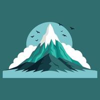 minimalista montaña y colina diseño vector