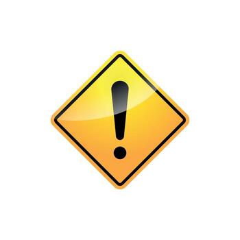 a caution sign, which is a visual communication tool used to warn people about potential hazards or risks. vector