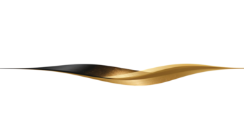 elegante fluido diseño de oro y oscuro material en un transparente lona vitrinas lujo y png