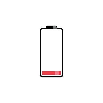 Red Indicator Battery Power Indicator Icon vector