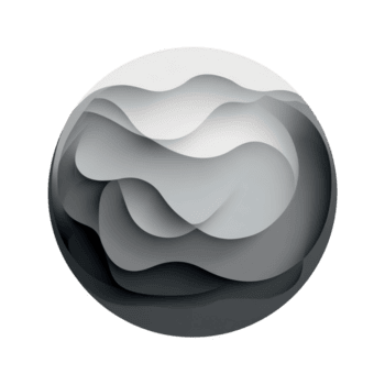 suave resumen circulo con en capas olas en sombras de gris, creando calma y sereno visual efecto. diseño evoca sentido de tranquilidad y modernidad, Perfecto para varios artístico aplicaciones png