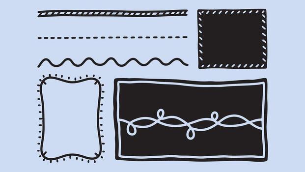Hand drawn decorative borders and frames for design vector