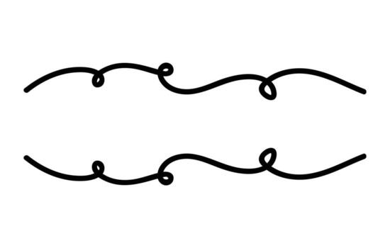 wavy lines with curve edges and circles. zigzag lines with squiggle vector