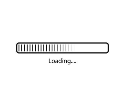 loading bar icon symbol. loading bar progress waiting vector