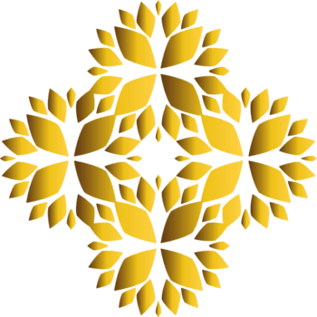 Luxury Pattern Golden Petal Arrangement png