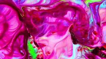dessa mönster, skapas förbi de fluiditet av flytande målar, avslöja de fängslande harmoni och dynamisk rörelse skapas förbi de sammanblandning av färger video