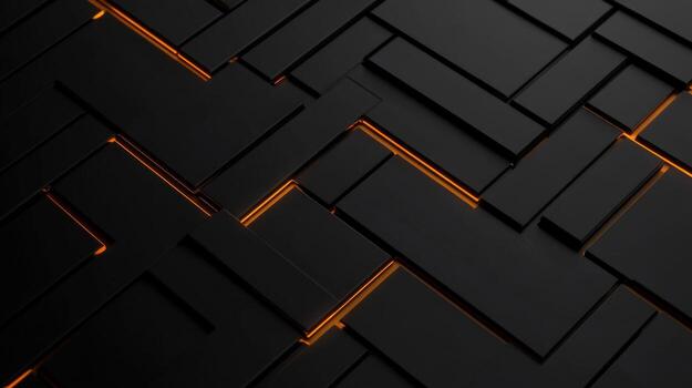 Abstract black texture glowing lines geometric pattern digital art background photo