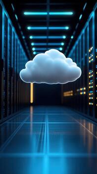 Cloud computing server room data center, digital future photo