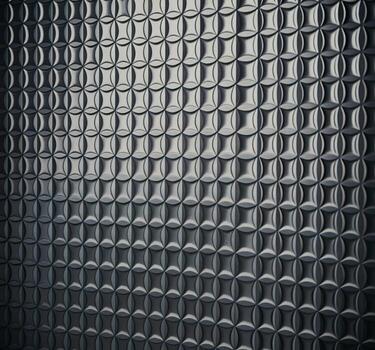 Textured geometric pattern with repeating square and curve motifs photo