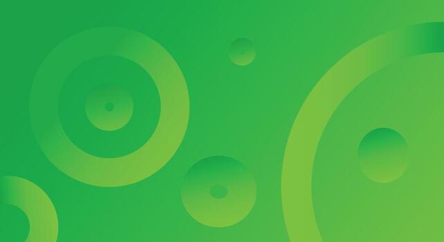 Abstract green background with circles. Dynamic shapes composition vector
