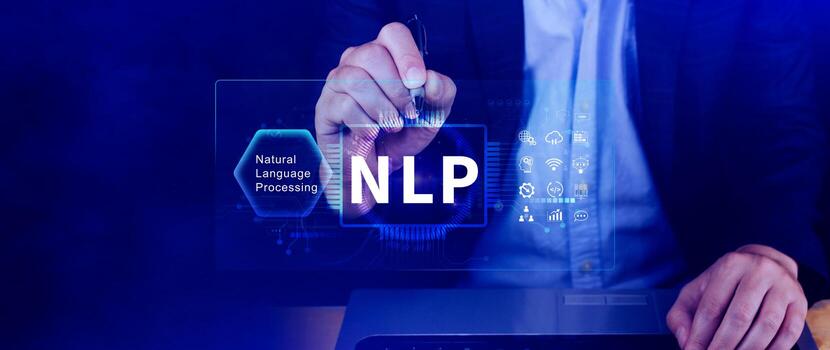 NLP concept, natural language processing, neural network, nlp coaching, neuro linguistic programming, AI Artificial intelligence, data science photo