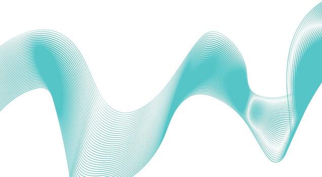 Blend Curved Wavy Lines Cyan Design Abstract Background Illustration vector