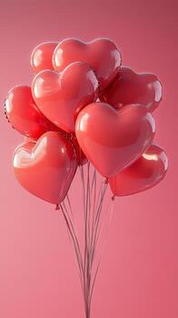 Heart-shaped Balloons Create a Joyful Atmosphere for Celebrations and Special Events photo