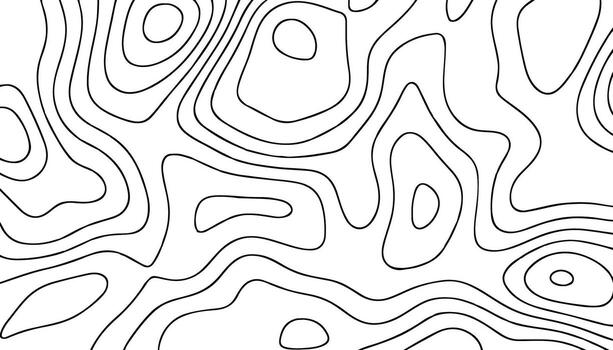 Abstract Topographic Contour Lines Pattern Background vector
