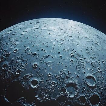 The moon is seen from space photo