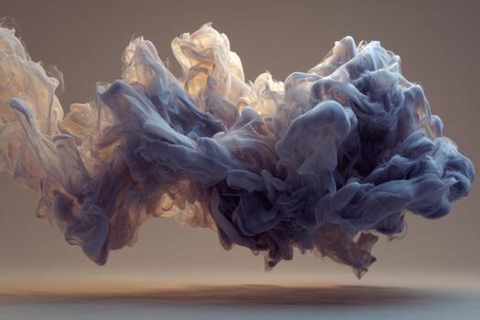 A cloud of smoke is floating in the air photo