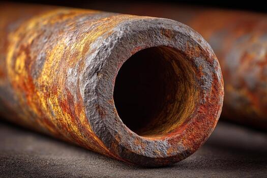 A close up of a rusty pipe photo